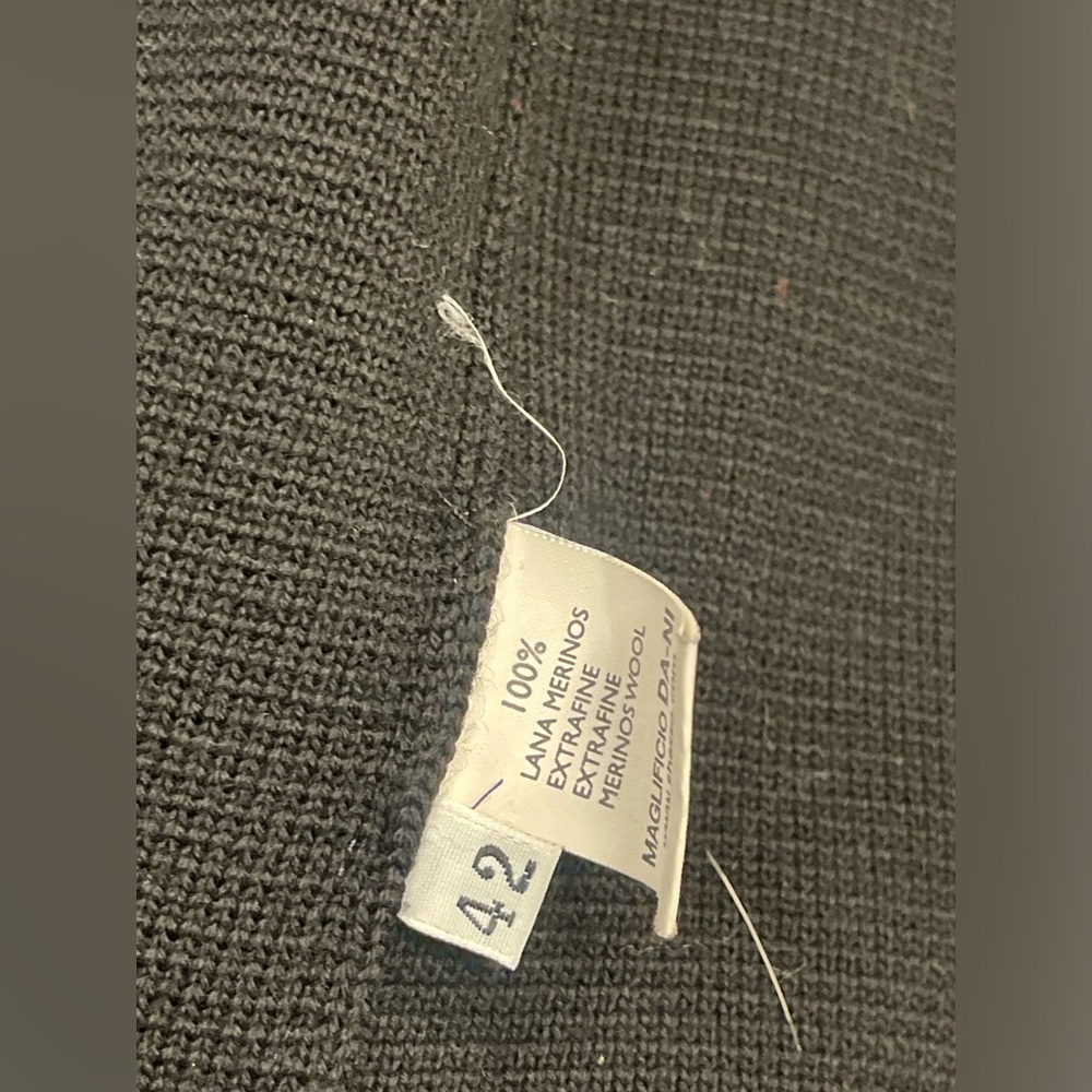 SHE'S SO Italy Heavy extra fine Merino Wool Rib Knit belted Cardigan IT 42 /US S - Picture 4 of 6